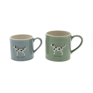 DogKrazy.Gifts – Bailey & Friends shabby chic Spotty Dog – 150ml and 250ml Dalmatian mugs. Part of the Bailey & Friends range of mugs and all available from Dog Krazy Gifts