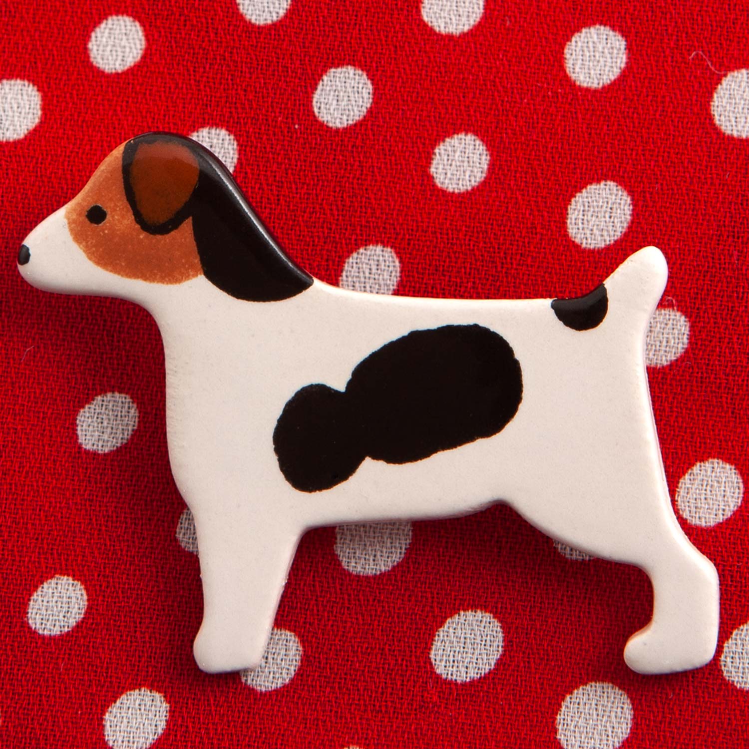Dog Lover Gifts available at Dog Krazy Gifts – Ceramic Chocolate Labrador Brooch by Mary Goldberg of Stockwell Ceramics, Just Part Of Our Collection Of Jack Russell Themed Gifts, Available At www.dogkrazygifts.co.uk