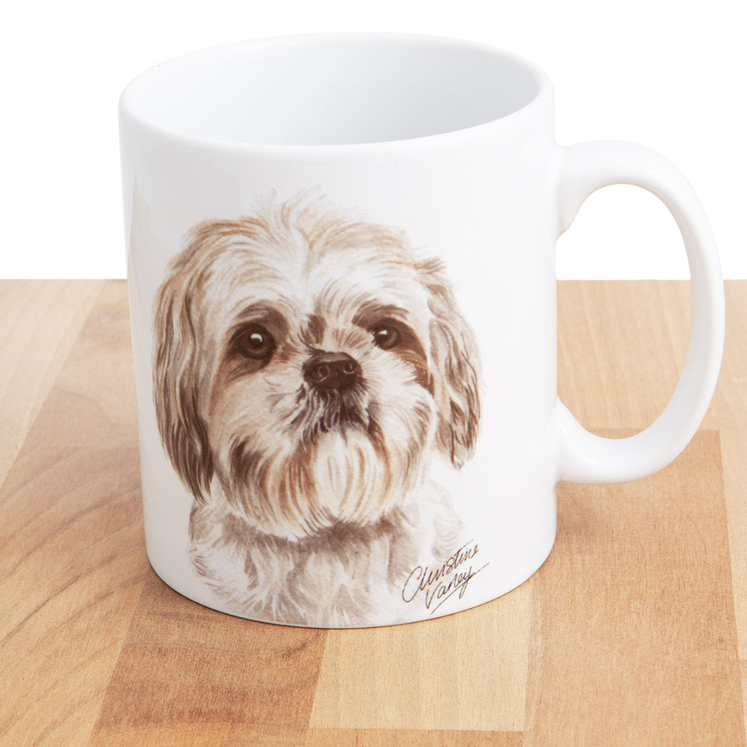 Dog Lover Gifts available at Dog Krazy Gifts - Cream Shih Tzu Mug, part of our Christine Varley collection – available at www.dogkrazygifts.co.uk