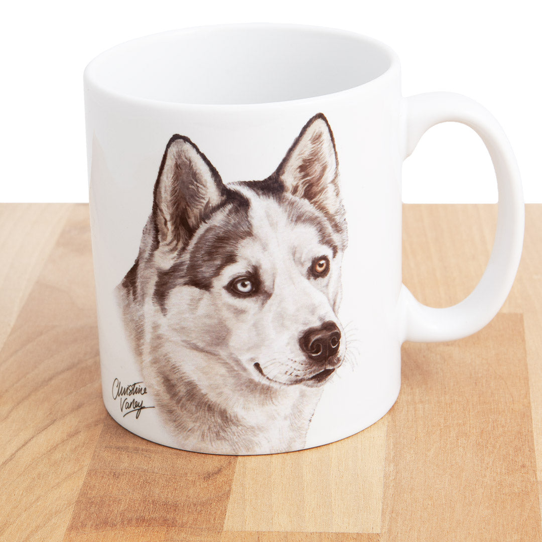 Dog Lover Gifts available at Dog Krazy Gifts - Husky Mug, part of our Christine Varley collection – available at www.dogkrazygifts.co.uk