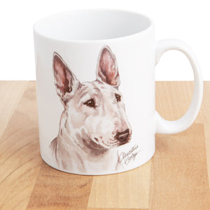 Dog Lover Gifts available at Dog Krazy Gifts - English Bull Terrier Mug and Coaster set, part of our Christine Varley collection – available at www.dogkrazygifts.co.uk