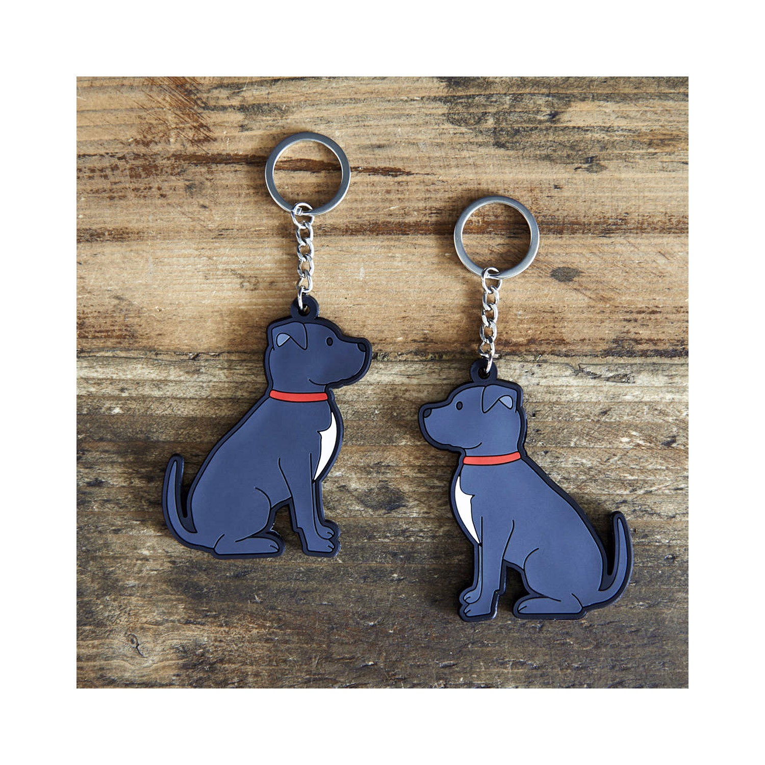 Dog Lover Gifts available at Dog Krazy Gifts - Bree The Staffordshire Bull Terrier Keyring - part of the Sweet William range available from Dog Krazy Gifts