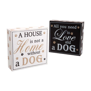 Dog Lover Gifts available at Dog Krazy Gifts – A House Is Not A Home Without A Dog Art Block Sign, Just Part Of Our Collection Of Signs Available At www.dogkrazygifts.co.uk