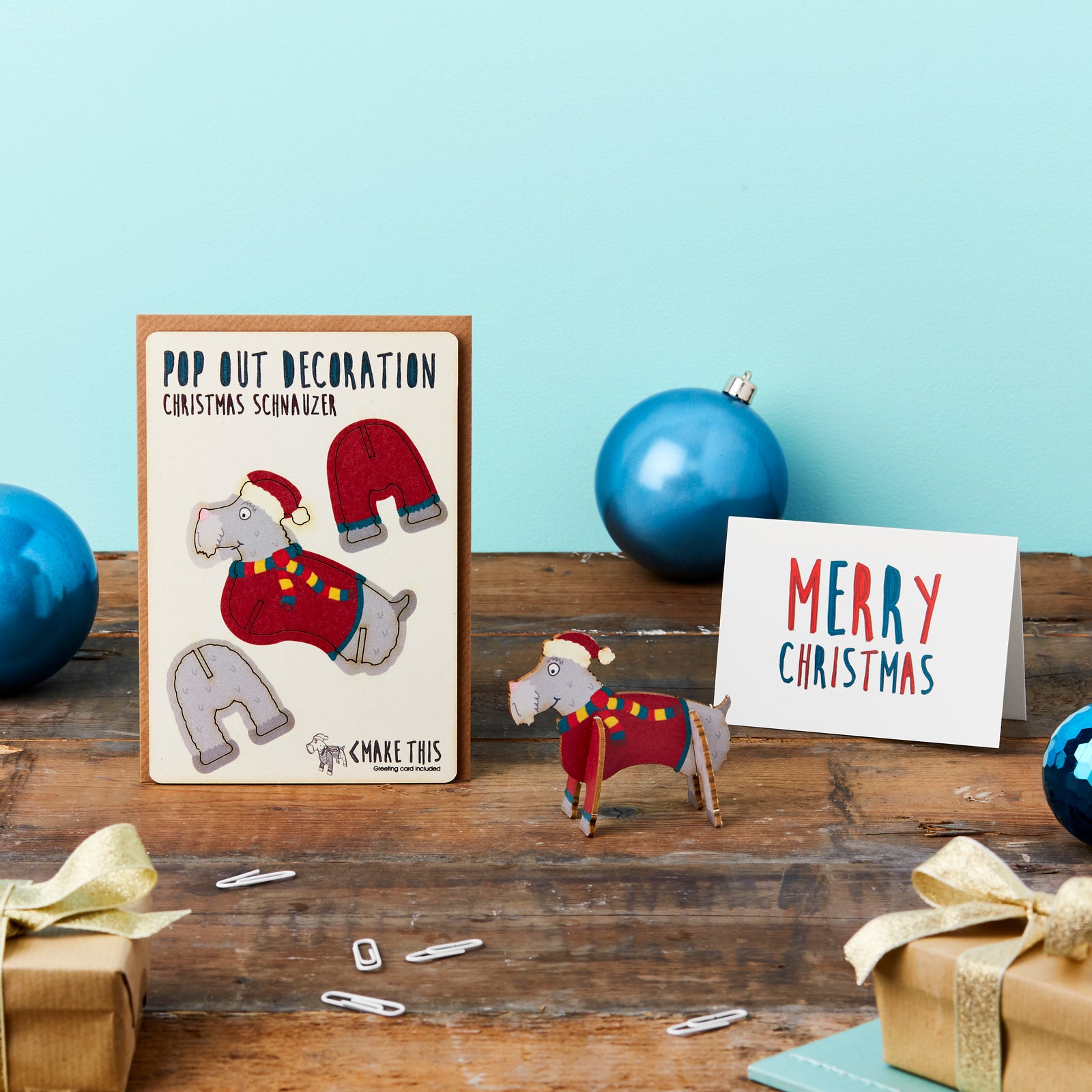 Dog Lover Gifts available at Dog Krazy Gifts – Pop Out Schnauzer Christmas Card, available at www.dogkrazygifts.co.uk