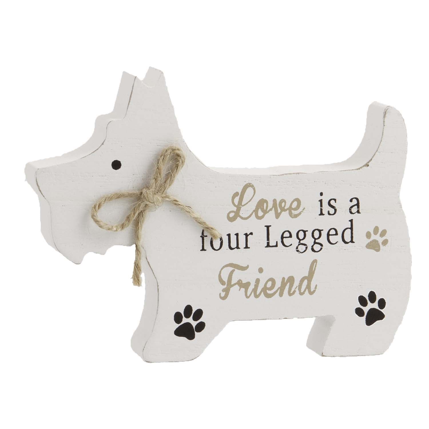 Dog Lover Gifts available at Dog Krazy Gifts – Westie Standing Dog Sign, Love is a Four Legged Friend, Just Part Of Our Collection Of Signs Available At www.dogkrazygifts.co.uk