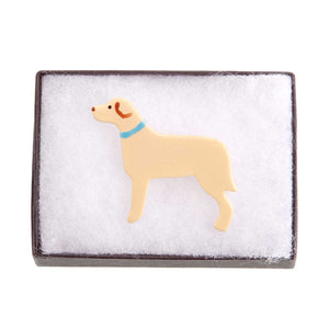 Dog Lover Gifts available at Dog Krazy Gifts – Ceramic Yellow Labrador Brooch by Mary Goldberg of Stockwell Ceramics, Just Part Of Our Collection Of Labrador Themed Gifts, Available At www.dogkrazygifts.co.uk