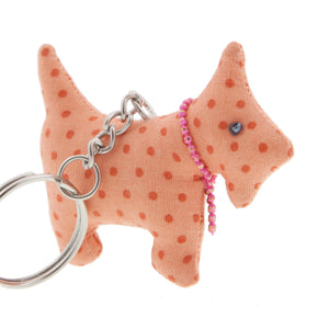 DogKrazy.Gifts –Orange Spot Scottie Dog Keyring –Extremely cute comes in six colourways, and makes a great gift for a Scottie Dog (or Westie) fan. Part of the range of Scottie Dog and Westie  gifts available from Dog Krazy Gifts
