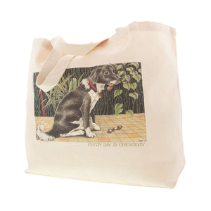 Dog Lover Cards, Gifts and merchandise available at Dog Krazy Gifts - Everyday Is Chewsday Bag - Part of the Simon Drew dog collection available from Dog Krazy Gifts