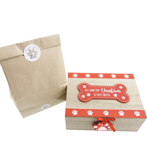 Dog Krazy Gifts - Xmas Eve Dog Treat Box With Natural Treats part of our Christmas range available at www.DogKrazyGifts.co.uk