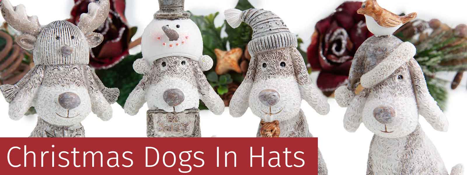 Dogs In Hats Christmas Decorations