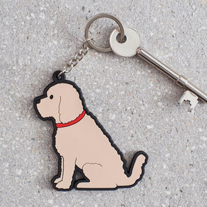 Dog Lover Gifts available at Dog Krazy Gifts – Adorable Apricot Cockerpoo Keyring - part of the Sweet William range available from Dog Krazy Gifts
