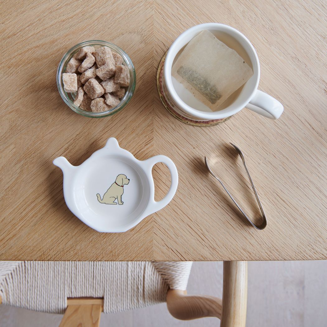 Dog Lover Gifts available at Dog Krazy Gifts - Apricot Cockerpool Teabag Dish - part of the Sweet William range available from Dog Krazy Gifts