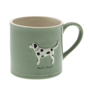 DogKrazy.Gifts – Bailey & Friends shabby chic Spotty Dog – 250ml Dalmatian coffee mug. Part of the Bailey & Friends range of mugs and all available from Dog Krazy Gifts