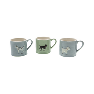 DogKrazy.Gifts – Bailey & Friends shabby chic 150ml espresso mugs. Part of the Bailey & Friends range of mugs available from Dog Krazy Gifts
