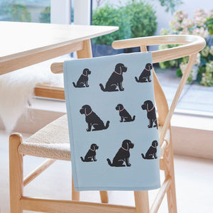 Dog Lover Gifts - Dog Krazy Gifts - Black Cockapoo Organic Tea Towel - part of the Sweet William range available from www.DogKrazyGifts.co.uk