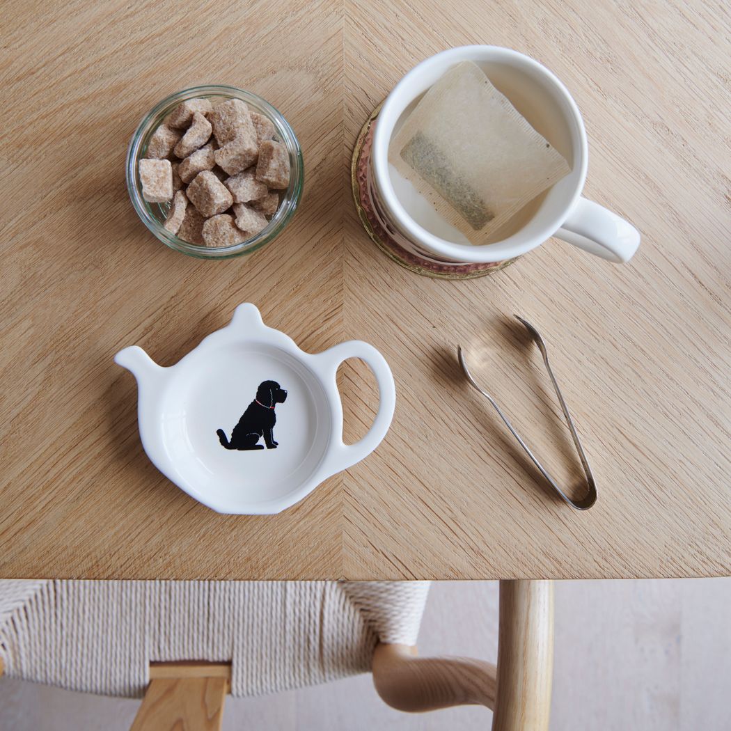Dog Lover Gifts available at Dog Krazy Gifts - Black Cockapoo Teabag Dish by Sweet William - part of the Cockapoo collection of Dog Lovers Gifts available from Dog Krazy Gifts