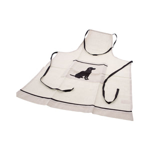 Dog Lover Gifts available at Dog Krazy Gifts - Black Labrador motif on cream Apron - Part of the Black Dog Range available from Dog Krazy Gifts