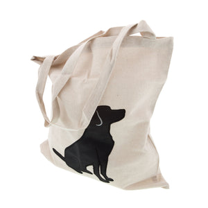 Dog Lover Gifts available at Dog Krazy Gifts - Black Labrador motif on cream Tote Bag, part of the Black Dog range available from Dog Krazy Gifts