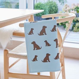 Dog Lover Gifts - Dog Krazy Gifts - Chocolate Cocker Spaniel Organic Tea Towels - part of the Sweet William range available from www.DogKrazyGifts.co.uk 