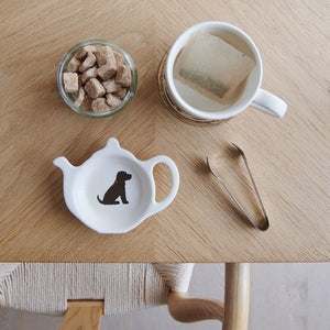 Dog Lover Gifts available at Dog Krazy Gifts - Chocolate Cocker Spaniel Teabag Dish - part of the Sweet William range available from Dog Krazy Gifts