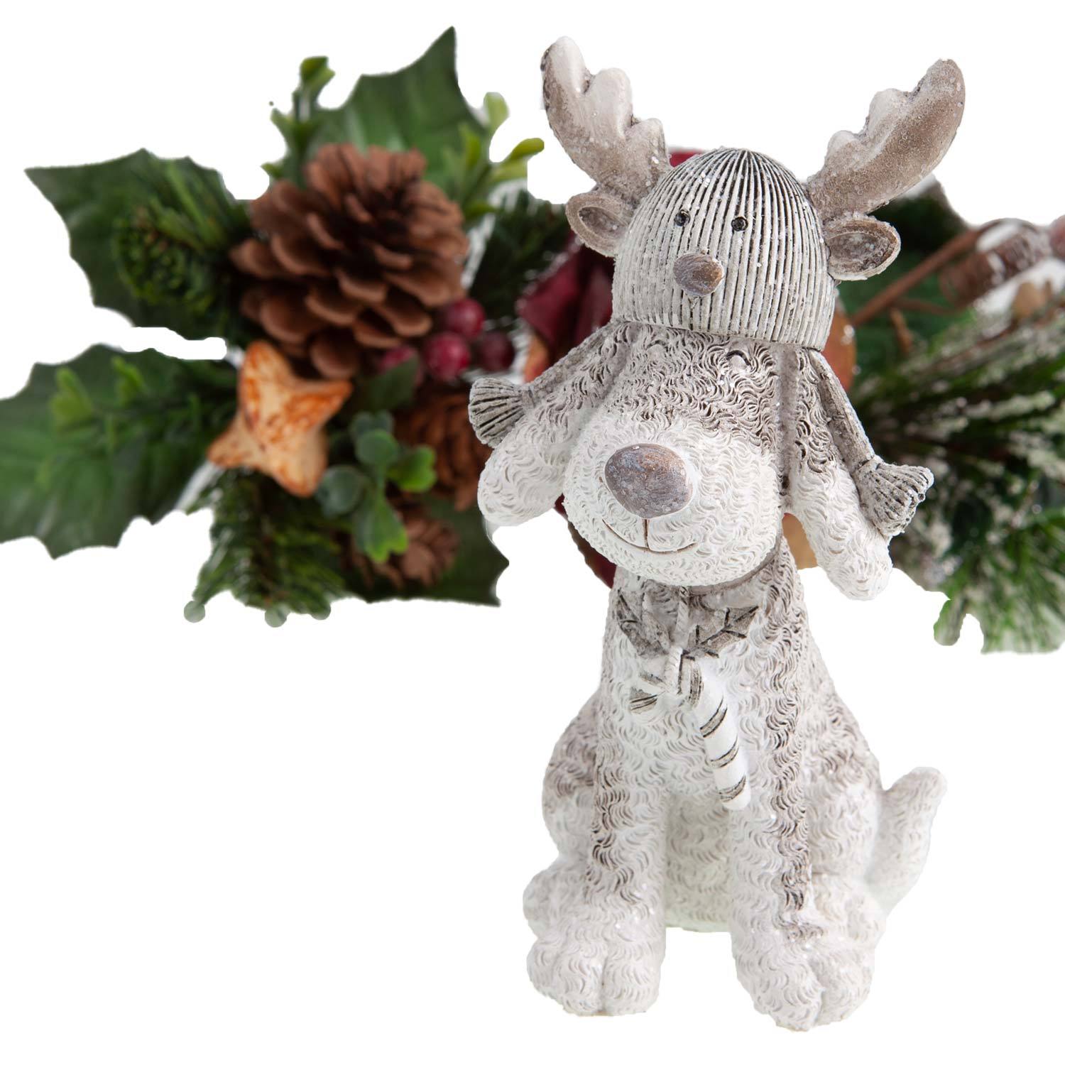 Dog Krazy Gifts - Dog in Reindeer Hat Christmas Decoration - available from the Christmas Grotto at DogKrazyGifts.co.uk