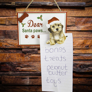 Dog Lover Gifts available at Dog Krazy Gifts - Dear Santa Xmas Wish List Sign part of the Christmas range available from DogKrazyGifts.co.uk