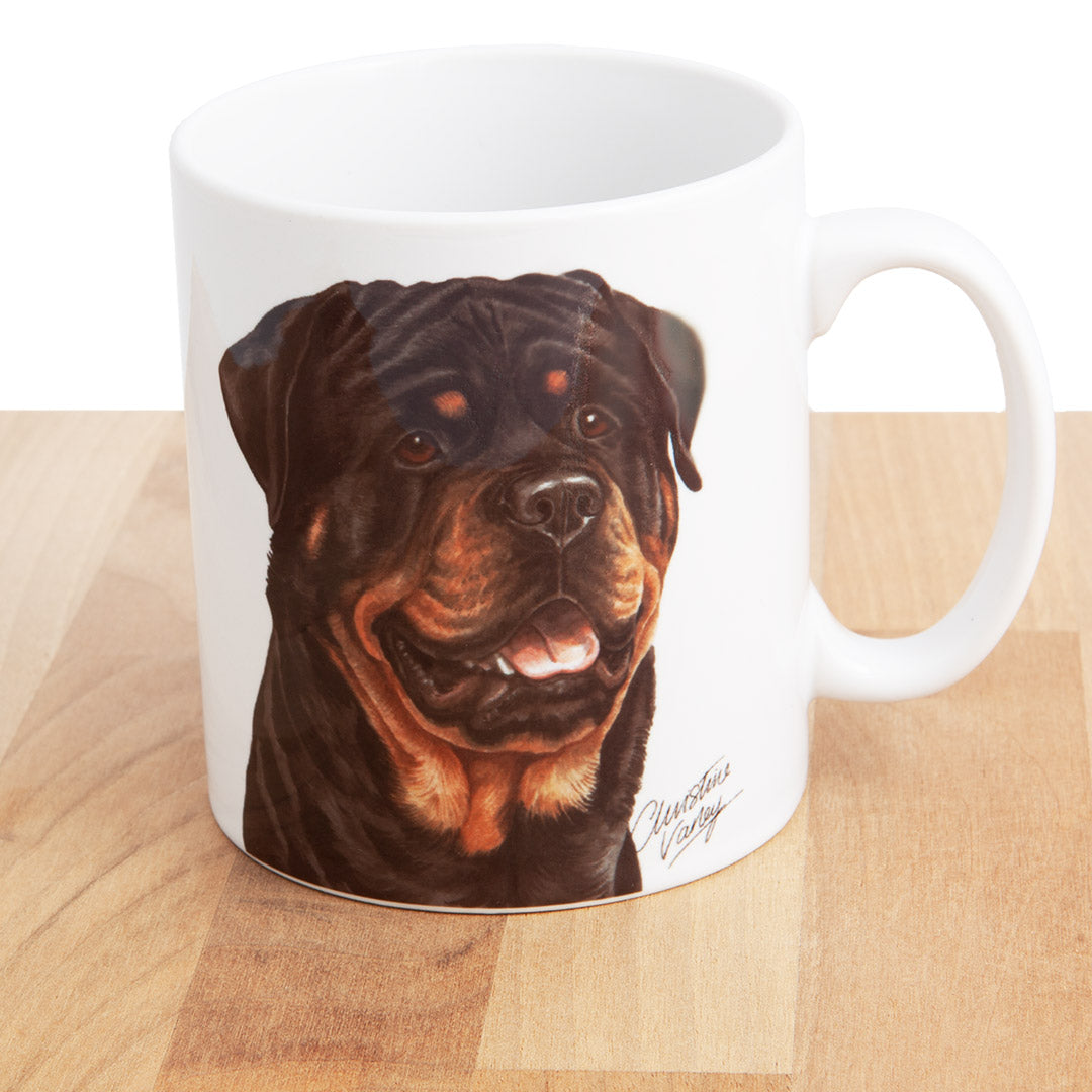 Dog Lover Gifts available at Dog Krazy Gifts - Rottweiler Mug, part of our Christine Varley collection – available at www.dogkrazygifts.co.uk