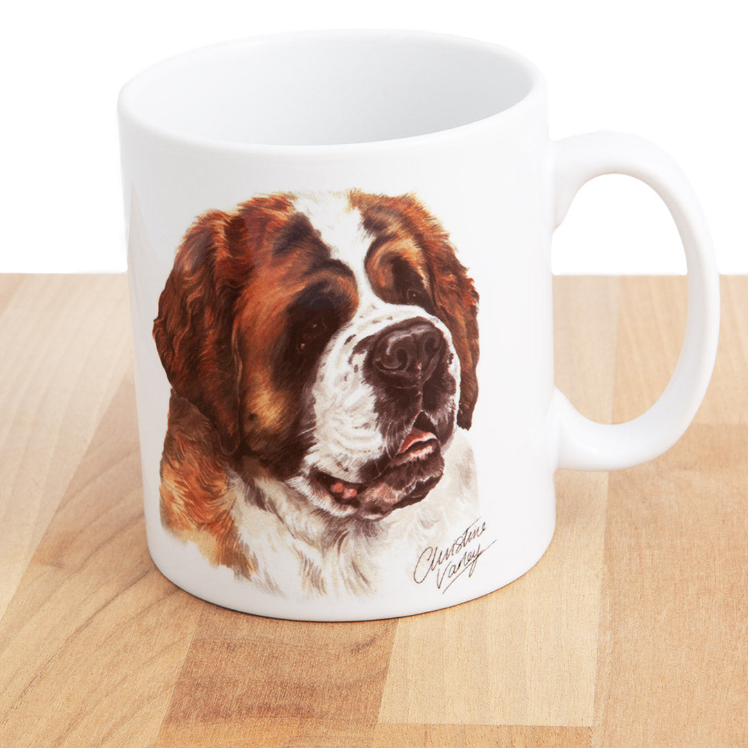Dog Lover Gifts available at Dog Krazy Gifts - St.Bernard Mug and Coaster set, part of our Christine Varley collection – available at www.dogkrazygifts.co.uk