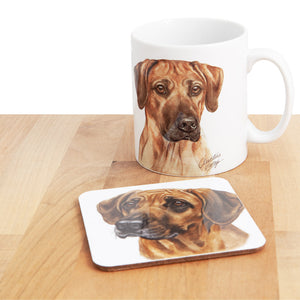 Dog Lover Gifts available at Dog Krazy Gifts - Rhodesian Ridgeback Mug and Coaster set, part of our Christine Varley collection – available at www.dogkrazygifts.co.uk