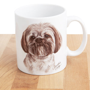 Dog Lover Gifts available at Dog Krazy Gifts - Lhasa Apso Mug and Coaster set, part of our Christine Varley collection – available at www.dogkrazygifts.co.uk