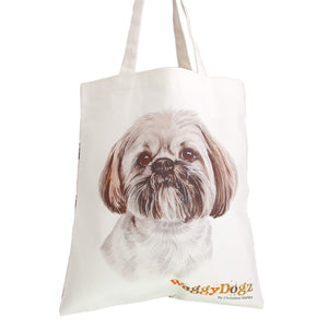 Dog Lover Gifts available at Dog Krazy Gifts. Lhasa Apso Bag, part of our Christine Varley collection – available at www.dogkrazygifts.co.uk A Double Sided organic Cotton Tote bag featuring a painting of a Lhasa Apso Dog by Christine Varley, made and printed in Great Britain