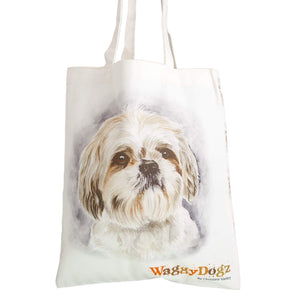 Dog Lover Gifts available at Dog Krazy Gifts. Shih Tzu Bag, part of our Christine Varley collection – available at www.dogkrazygifts.co.uk A Double Sided organic Cotton Tote bag featuring a painting of a Shih Tzu Dog by Christine Varley, made and printed in Great Britain