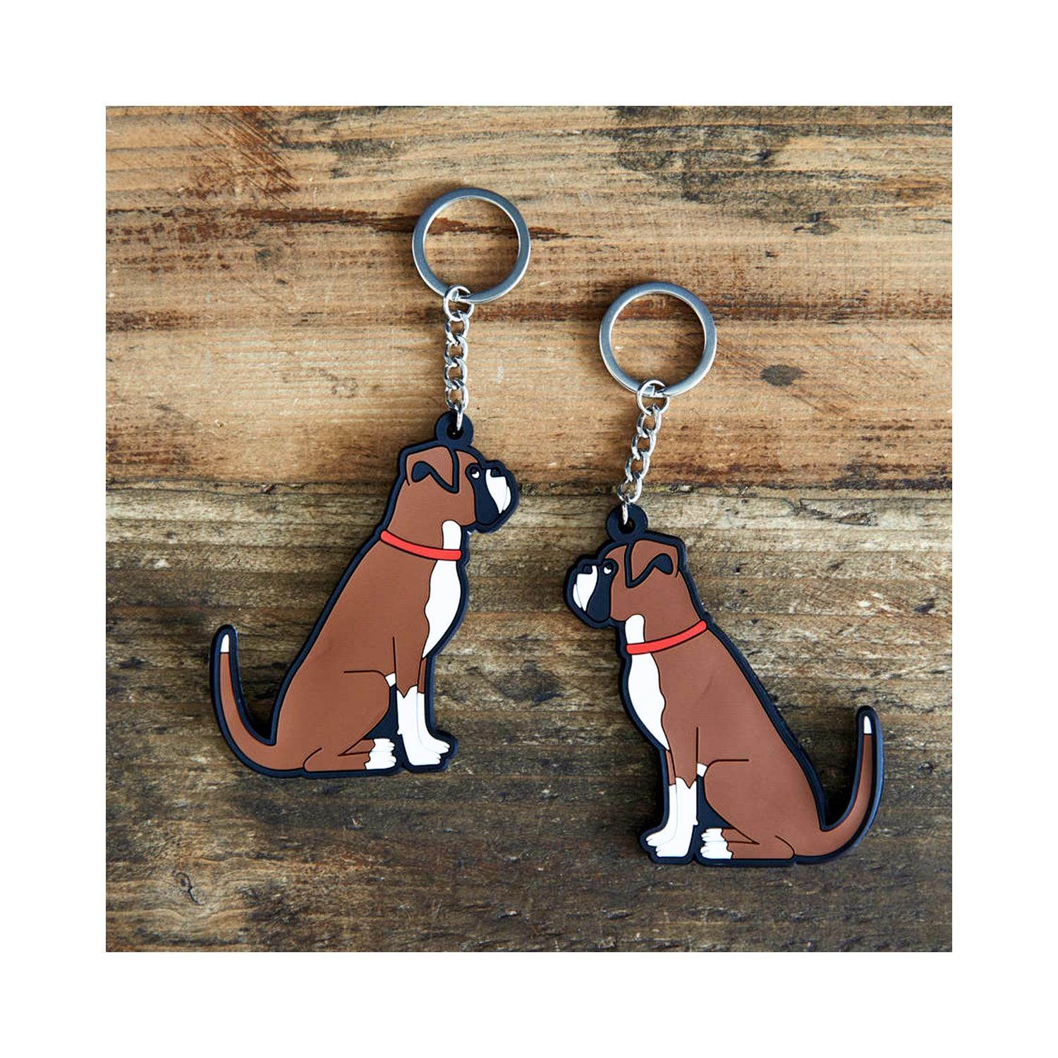 Dog Lover Gifts available at Dog Krazy Gifts - Archie The Boxer Dog Keyring - part of the Sweet William range available from Dog Krazy Gifts