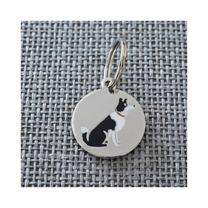 Dog Lover Gifts available at Dog Krazy Gifts - Lola The Border Collie Cufflink and Dog Tag Set - part of the Sweet William range available from Dog Krazy Gifts