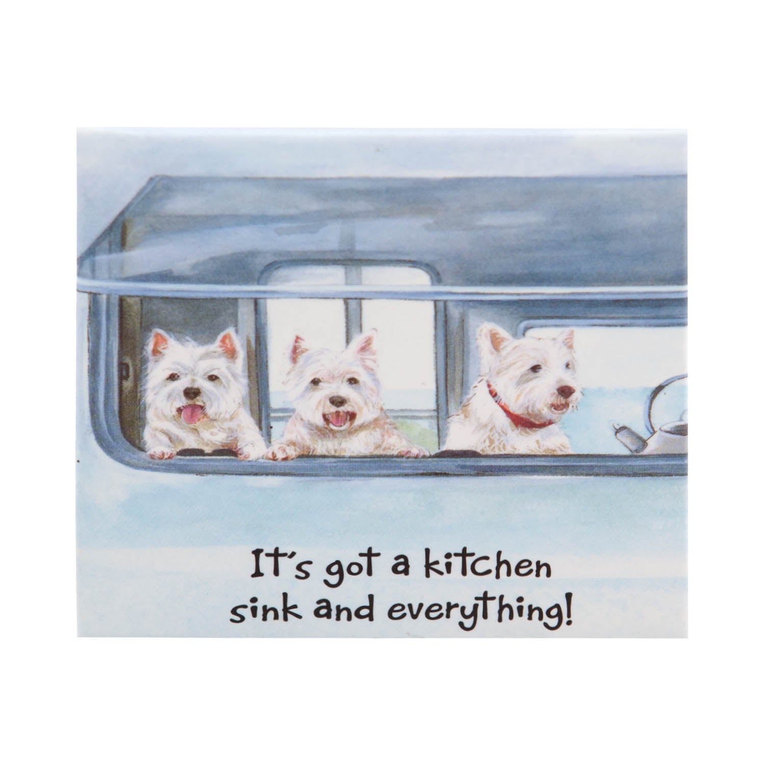 DogKrazyGifts - Westies Go Caravanning magnet, part of the West Highland Terrier range from Dog Krazy Gifts