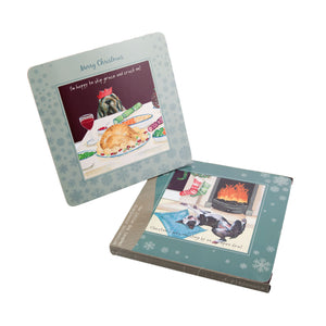 DogKrazyGifts - digs and manor Christmas Placemat Set - part of the Little Dog Range available from Dog Krazy Gifts
