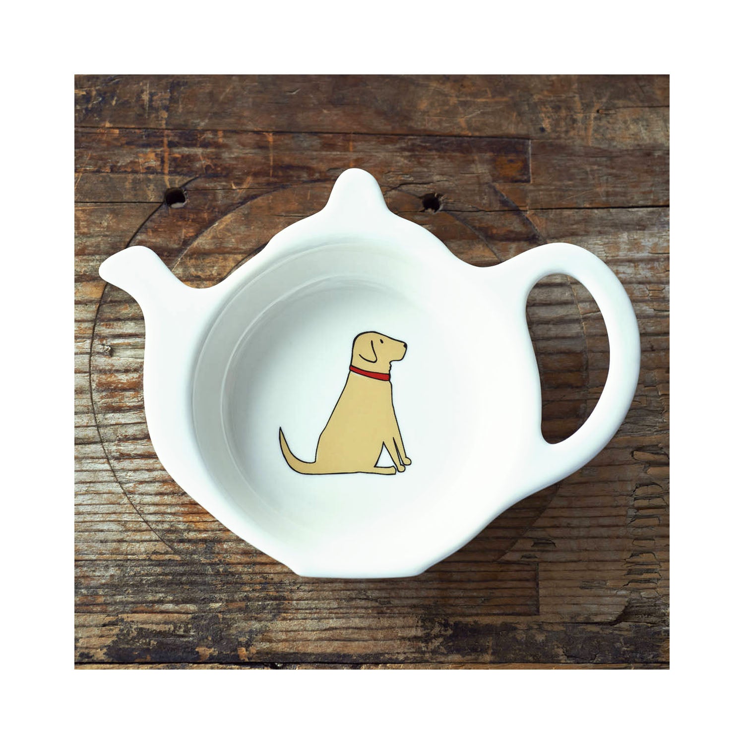 Dog Lover Gifts available at Dog Krazy Gifts - Daisy The Yellow Labrador Teabag Dish - part of the Sweet William range available from Dog Krazy Gifts