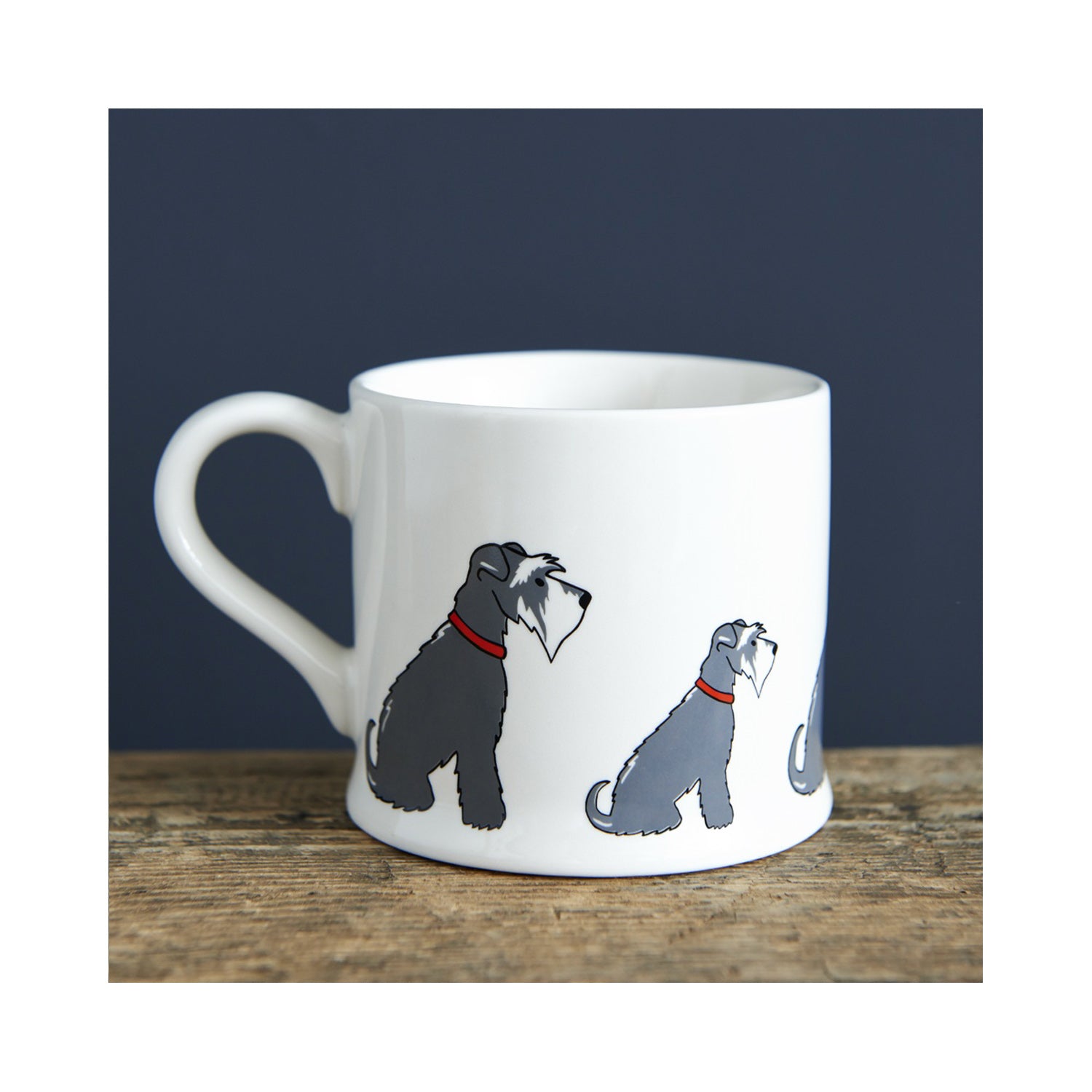 Dog Lover Gifts available at Dog Krazy Gifts- Eddie The Grey & White Schnauzer Mug - part of the Sweet William range available from Dog Krazy Gifts