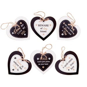 DogKrazyGifts - Doggie Pals Hanging Heart Collection - part of the range of Dog Themed Signs available from Dog Krazy Gifts