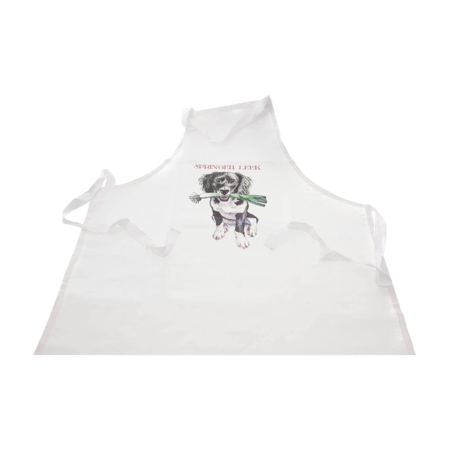 Dog Lover Gifts available at Dog Krazy Gifts - Springer Leek Apron And Free Matching Greeting Card - Part of the Simon Drew dog collection available from DogKrazyGifts.co.uk
