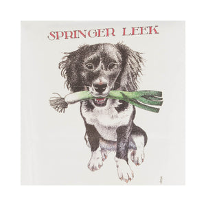Dog Lover Gifts available at Dog Krazy Gifts - Springer Leek Apron And Free Matching Greeting Card - Part of the Simon Drew dog collection available from DogKrazyGifts.co.uk