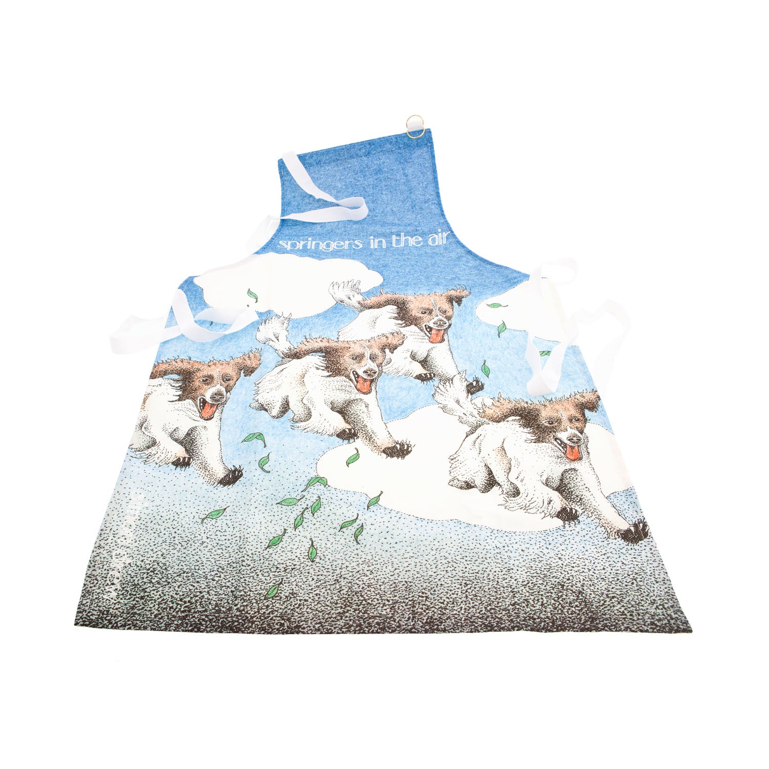 Dog Lover Gifts available at Dog Krazy Gifts - Springers In The Air Apron - Part of the Simon Drew dog collection available from Dog Krazy Gifts