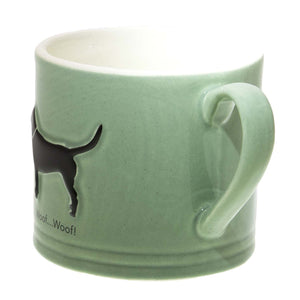 Dog Lover Gifts – Bailey & Friends shabby chic black Labrador – 150ml espresso mug. Part of the Bailey & Friends range of mugs available from Dog Krazy Gifts