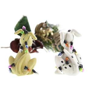 Dog Krazy Gifts -Pair of dogs tangled in Xmas Tree Lights part of our Christmas range