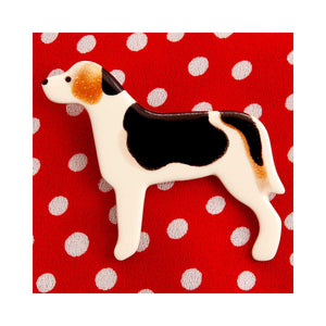 Dog Lover Gifts available at Dog Krazy Gifts – Ceramic Beagle Brooch by Mary Goldberg of Stockwell Ceramics, Just Part Of Our Collection Of Beagle Themed Gifts, Available At www.dogkrazygifts.co.uk