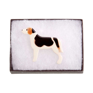 Dog Lover Gifts available at Dog Krazy Gifts – Ceramic Beagle Brooch by Mary Goldberg of Stockwell Ceramics, Just Part Of Our Collection Of Beagle Themed Gifts, Available At www.dogkrazygifts.co.uk