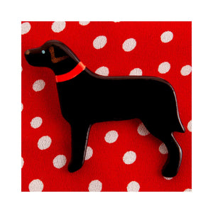 Dog Lover Gifts available at Dog Krazy Gifts – Ceramic Black Labrador Brooch by Mary Goldberg of Stockwell Ceramics, Just Part Of Our Collection Of Labrador Themed Gifts, Available At www.dogkrazygifts.co.uk