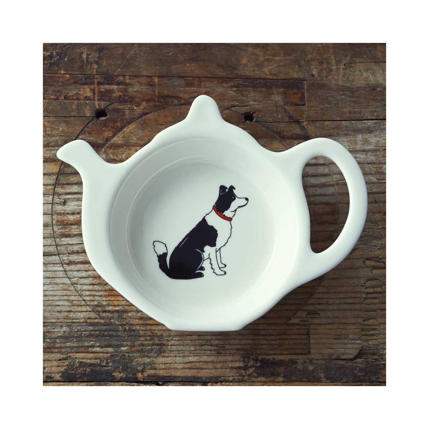 Dog Lover Gifts available at Dog Krazy Gifts - Lola the Border Collie Teabag Dish - part of the Sweet William range available from www.DogKrazyGifts.co.uk