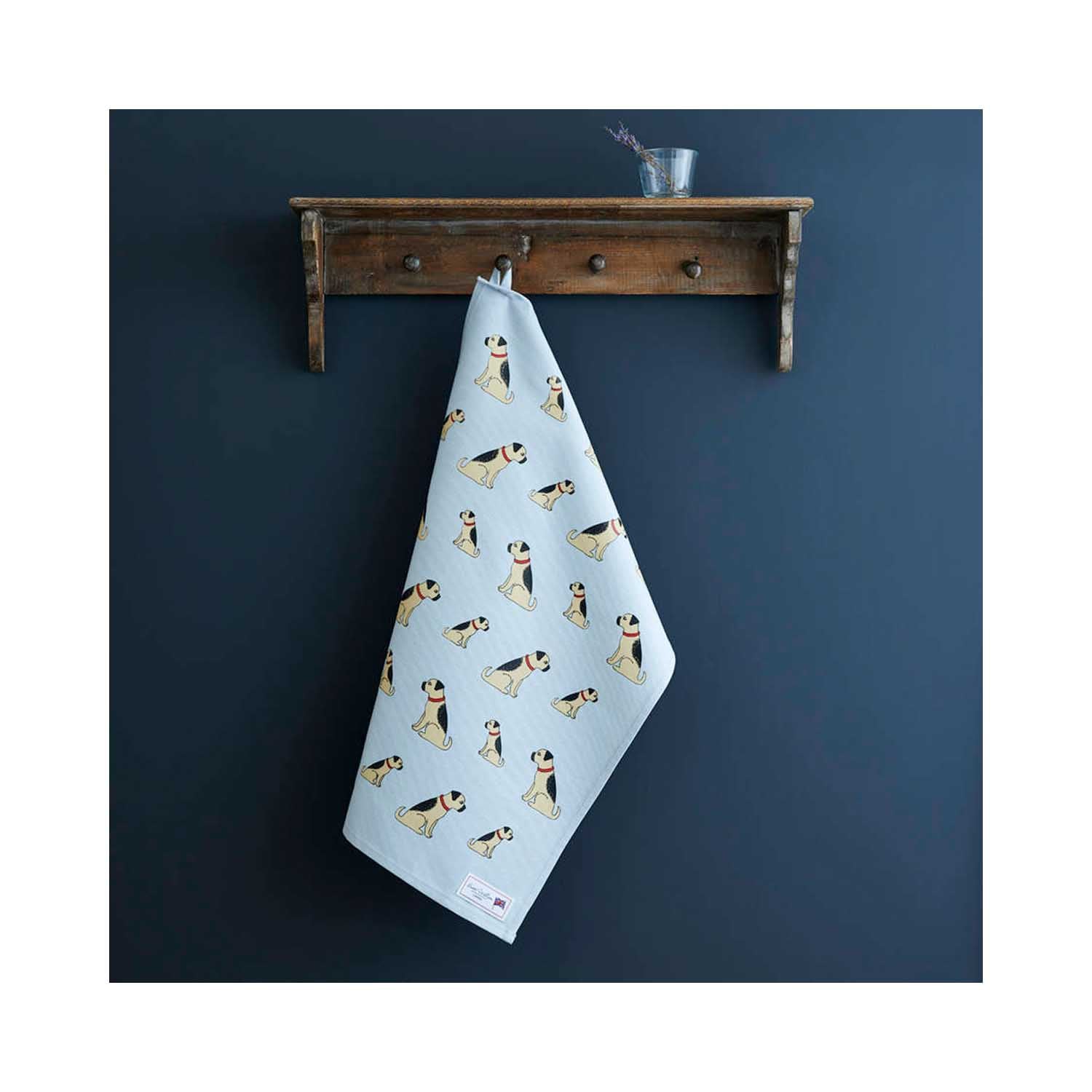 Dog Lover Gifts - Dog Krazy Gifts - Bertie The Border Terrier Organic Tea Towel - part of the Sweet William range available from www.DogKrazyGifts.co.uk 