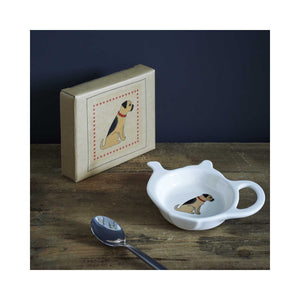 Dog Lover Gifts available at Dog Krazy Gifts - Bertie the Border Terrier Teabag Dish - part of the Sweet William range available from www.DogKrazyGifts.co.uk
